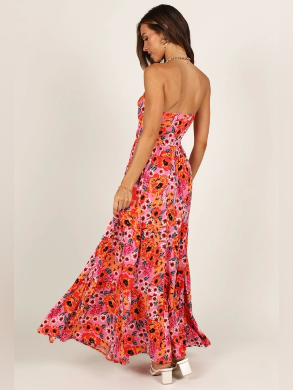 Petal & Pup Sarai Maxi Dress in Pink Floral Sz 6 - Picture 4 of 15